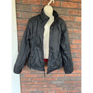 Ralph Lauren Polo Jeans Puffer Coat Large Black Jacket Full Zip Pockets Winter